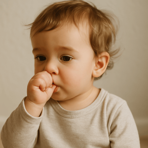 Baby sucking thumb